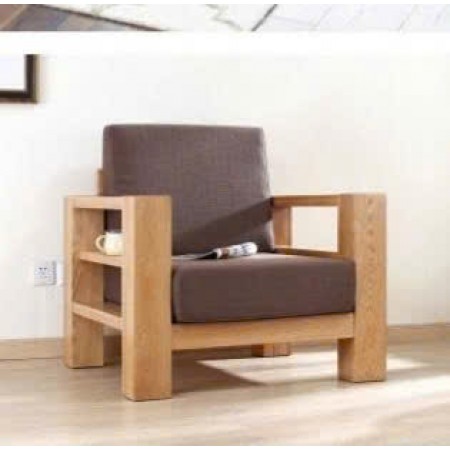ChunKy Oak : Ghế Sofa Đơn Gỗ Sồi Kèm Nệm